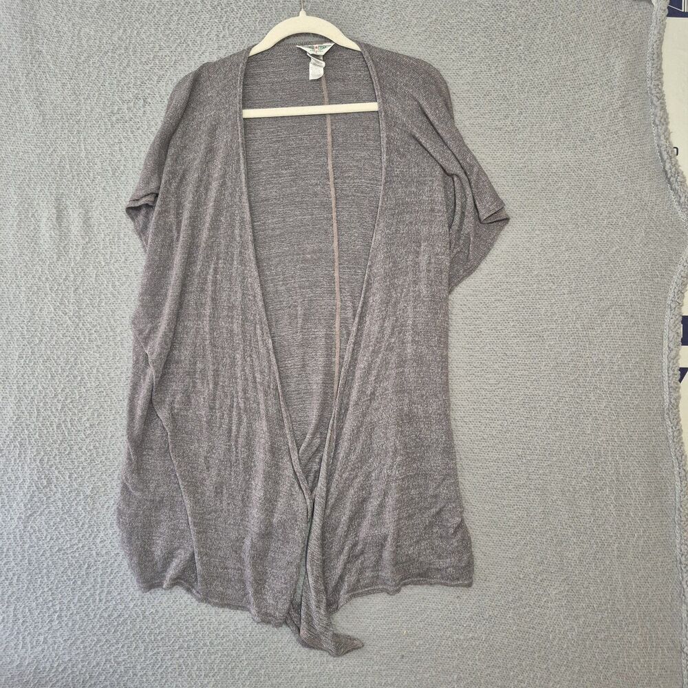 Hardtail Women's Knit Open Gray Sleeveless Vest Large